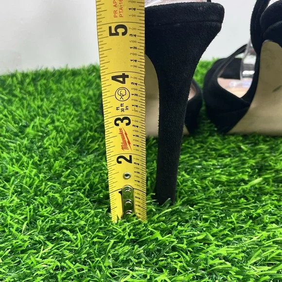 Steve Madden Women's  Black Suede Ankle-Strap Platform Dress‎ Sandals 5" Heel - Picture 5 of 9